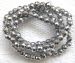 Silver plated Hematite round faceted 04mm AAAA