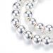 white silver plated hematite round 04mm AAAA