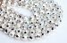 white silver plated hematite round faceted 03mm AAAA
