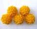 Yellow reformed Coral dahlia flower 20mm