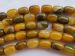 yellow striped banded Agate barrel drum tube about 18x13mm AAA