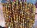 clearance-yellow orange dragonvein agate round 05mm AAA