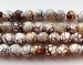 Brown Leopard Agate round faceted 14mm AAA