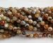 D Brown white Striped banded Agate round 08mm AAA