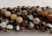 Brown white Striped banded Agate round 14mm AAA