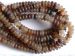 frosty matt brown agate rondelle 8x5mm AAA