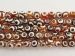brown white tibetan DZI heaven eye Agate round faceted 10mm AAA